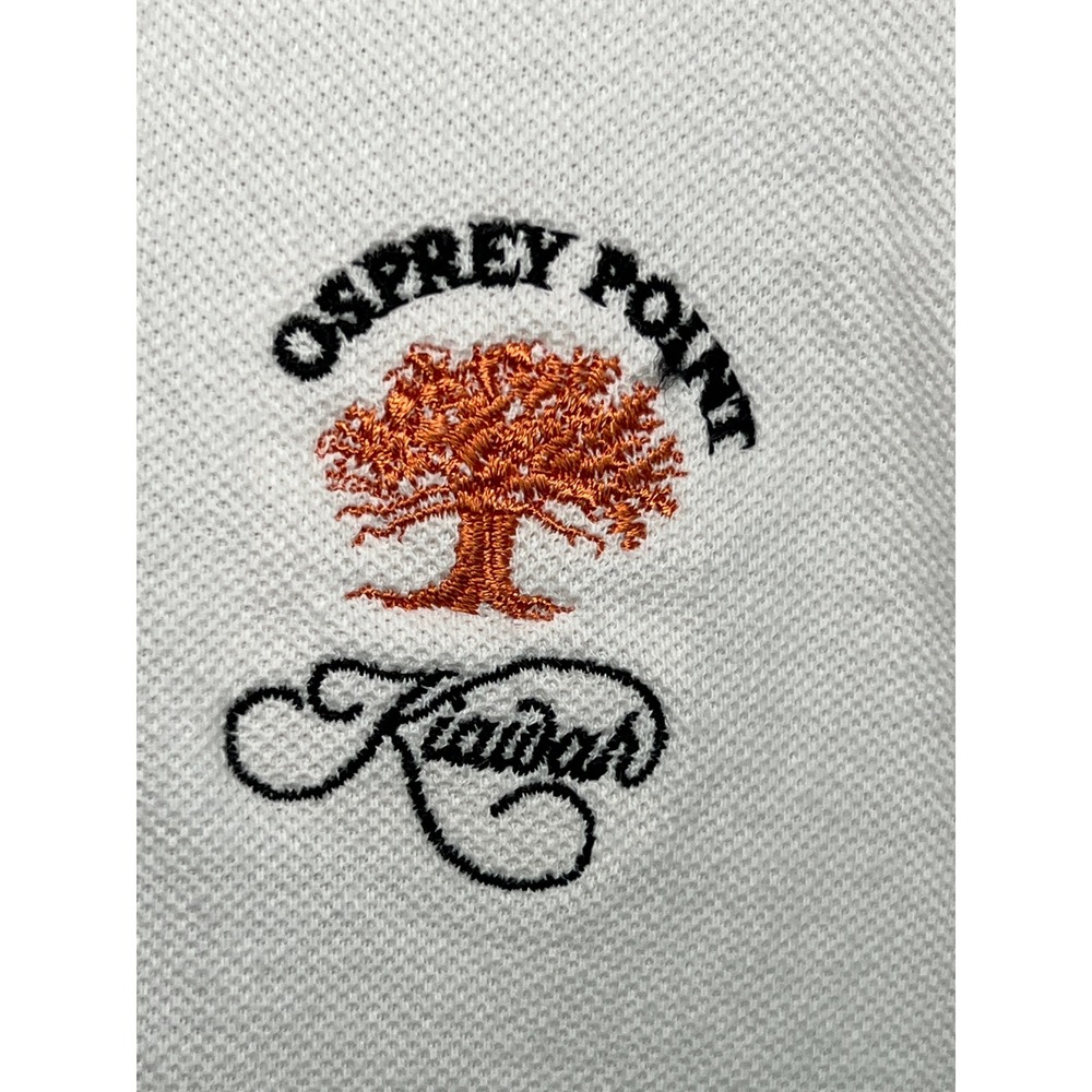 Kiawah Island Collection Osprey Point Polo Mens L White Vintage Cotton Izod Club